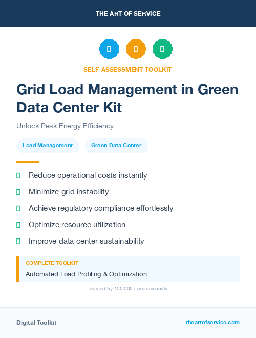 Grid Load Management in Green Data Center Kit