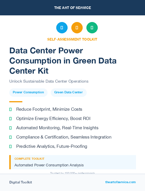 Data Center Power Consumption in Green Data Center Kit