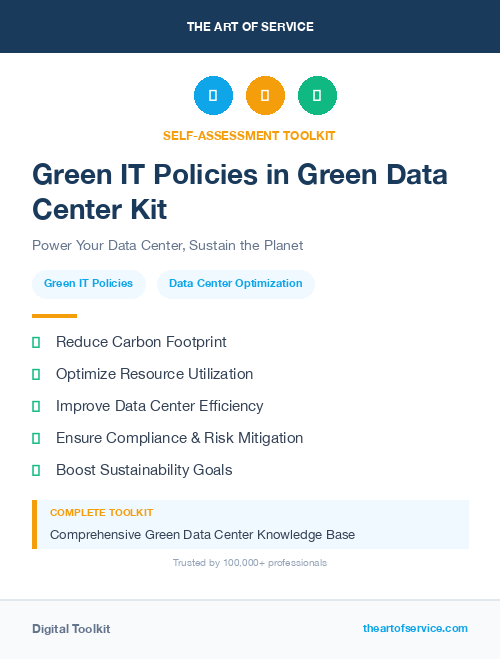 Green IT Policies in Green Data Center Kit