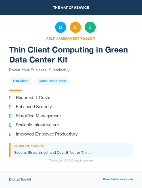 Thin Client Computing in Green Data Center Kit