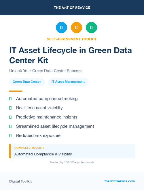 IT Asset Lifecycle in Green Data Center Kit