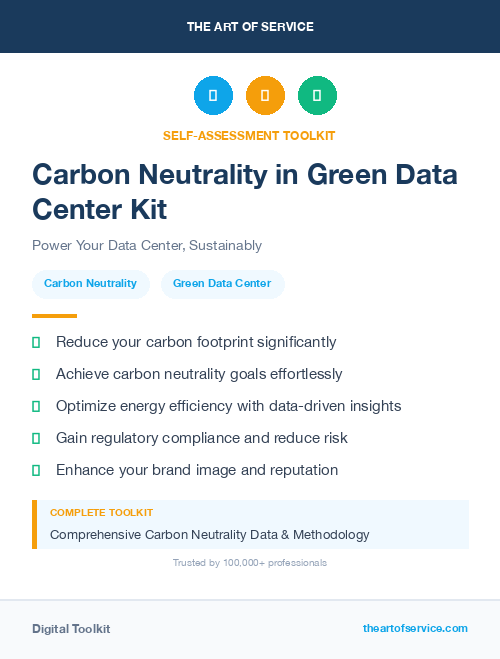 Carbon Neutrality in Green Data Center Kit