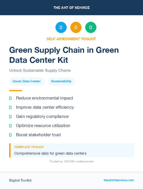 Green Supply Chain in Green Data Center Kit