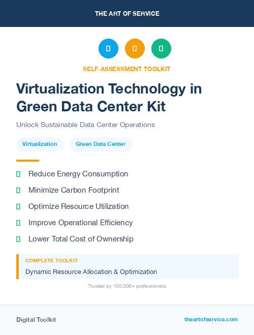 Virtualization Technology in Green Data Center Kit