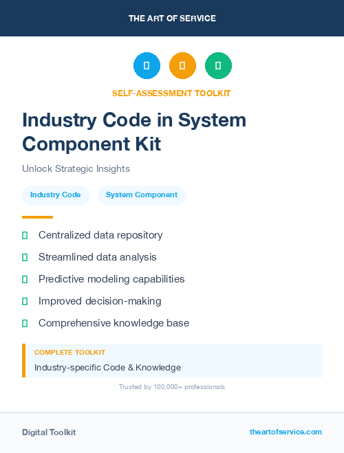 Industry Code in System Component Kit