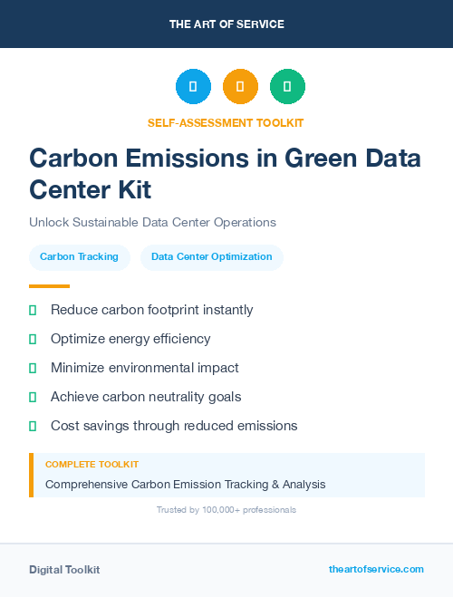 Carbon Emissions in Green Data Center Kit