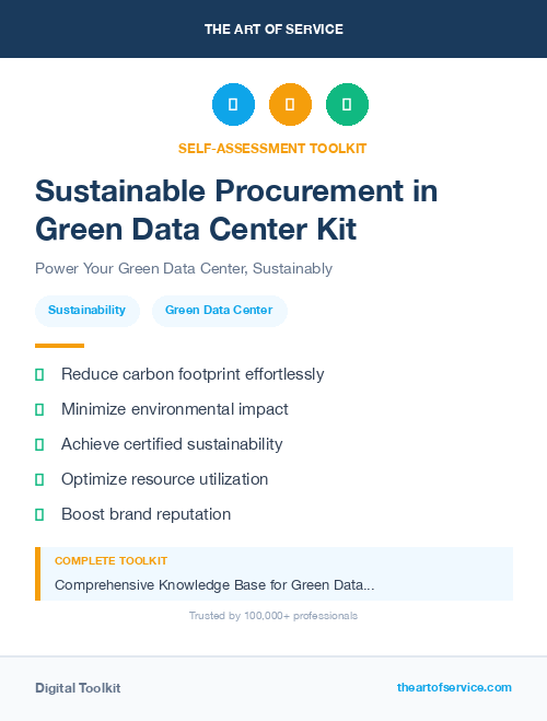 Sustainable Procurement in Green Data Center Kit