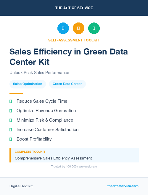 Sales Efficiency in Green Data Center Kit