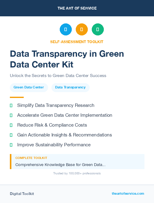 Data Transparency in Green Data Center Kit