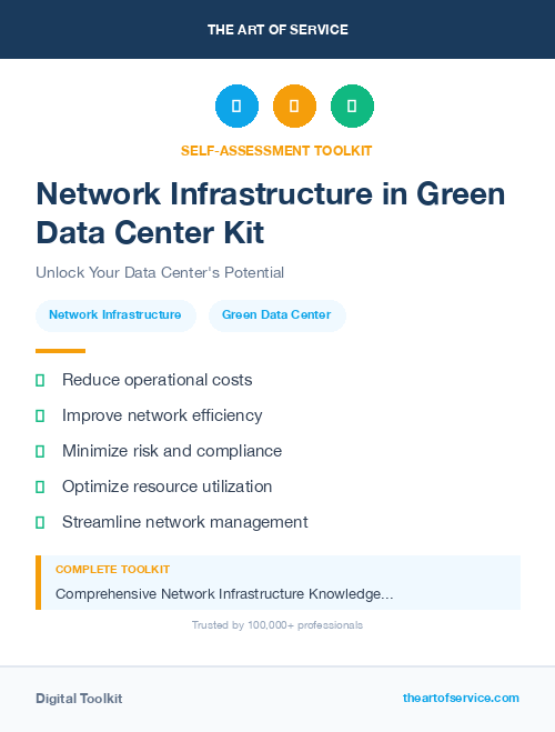 Network Infrastructure in Green Data Center Kit