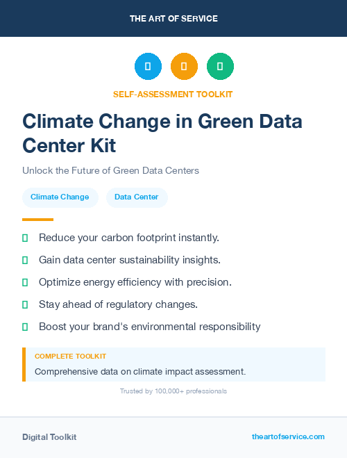 Climate Change in Green Data Center Kit