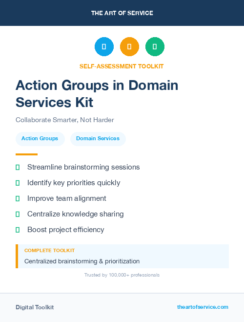 Action Groups in Domain Services Kit