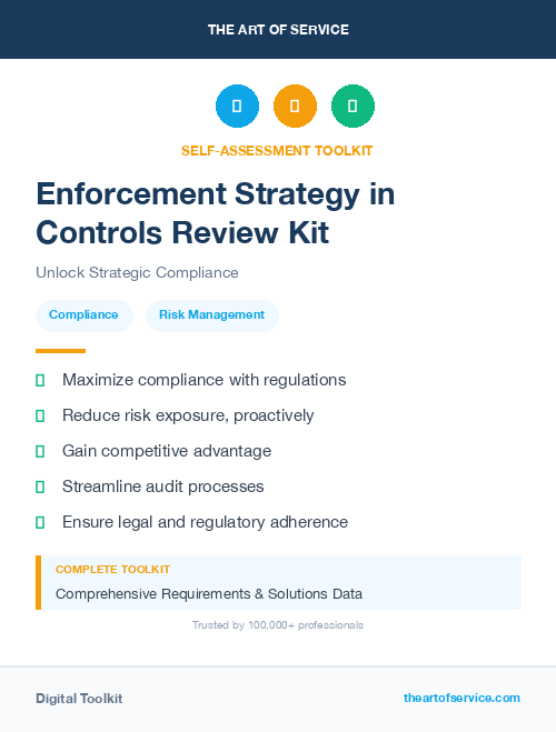 Enforcement Strategy in Controls Review Kit