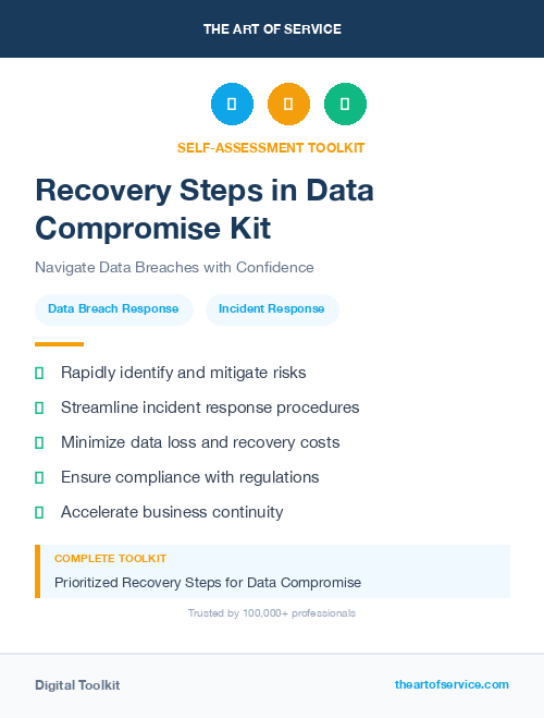 Recovery Steps in Data Compromise Kit