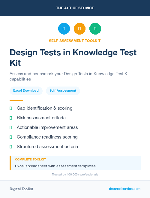 Design Tests in Knowledge Test Kit