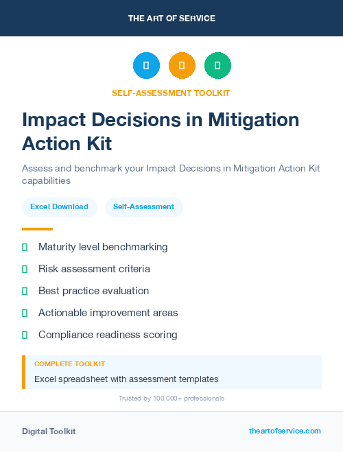 Impact Decisions in Mitigation Action Kit