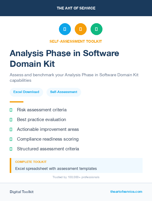 Analysis Phase in Software Domain Kit