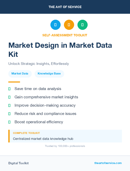 Market Design in Market Data Kit