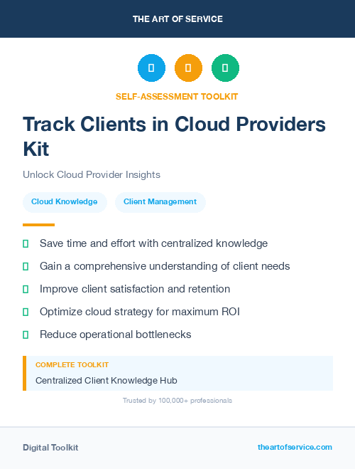 Track Clients in Cloud Providers Kit