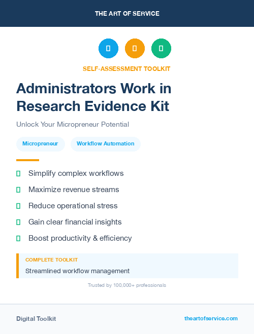 Administrators Work in Research Evidence Kit