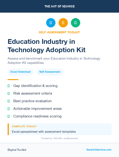 Education Industry in Technology Adoption Kit