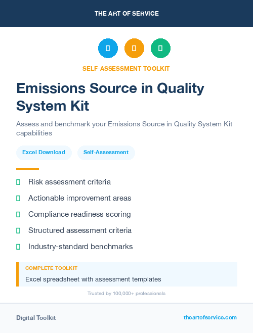 Emissions Source in Quality System Kit