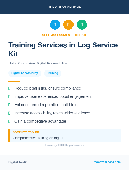 Training Services in Log Service Kit
