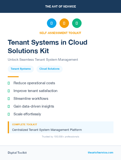 Tenant Systems in Cloud Solutions Kit