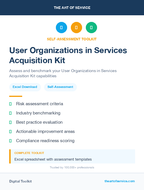User Organizations in Services Acquisition Kit