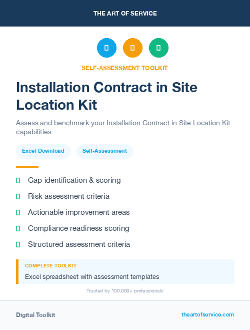 Installation Contract in Site Location Kit