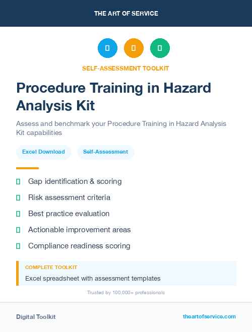 Procedure Training in Hazard Analysis Kit