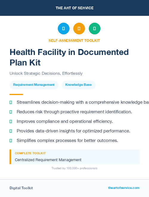 Health Facility in Documented Plan Kit