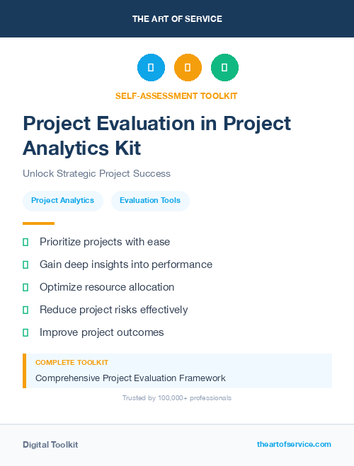 Project Evaluation in Project Analytics Kit