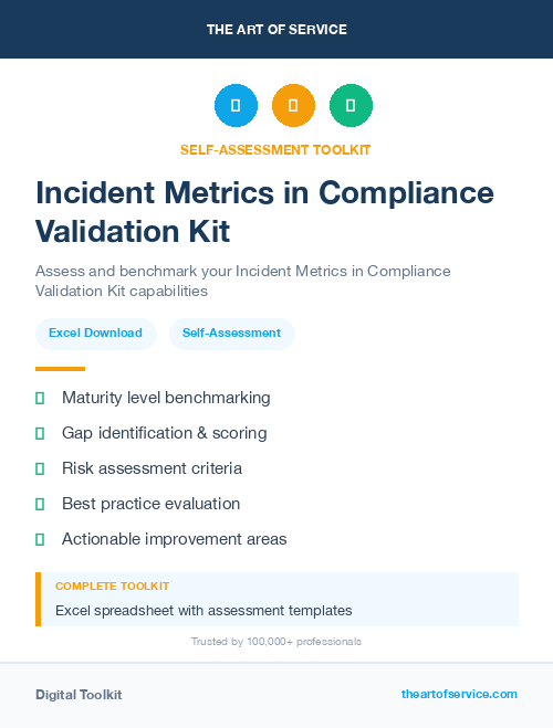 Incident Metrics in Compliance Validation Kit
