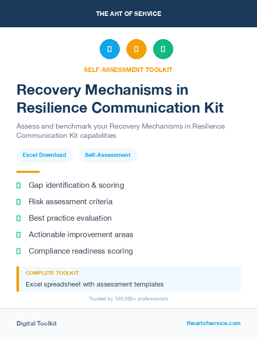 Recovery Mechanisms in Resilience Communication Kit