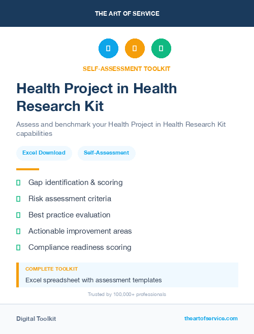 Health Project in Health Research Kit