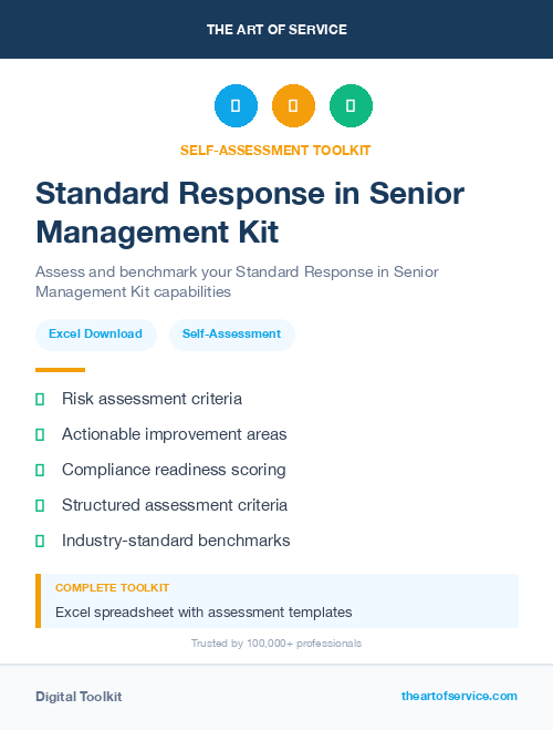 Standard Response in Senior Management Kit