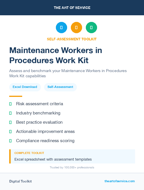Maintenance Workers in Procedures Work Kit