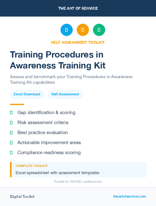 Training Procedures in Awareness Training Kit