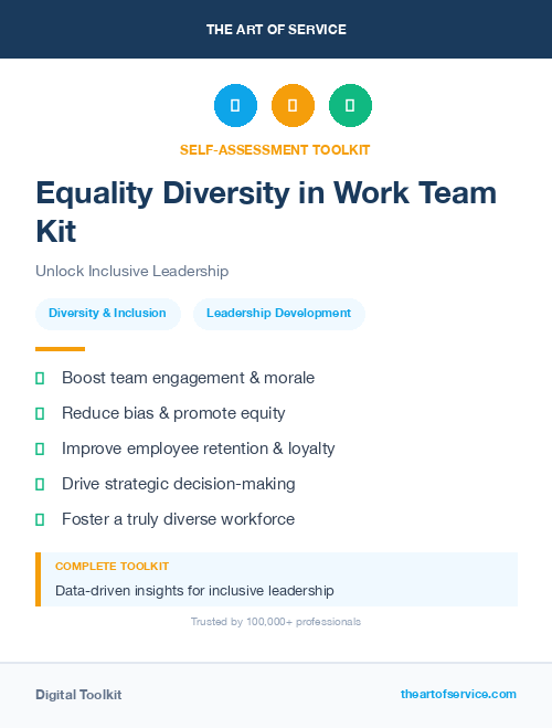 Equality Diversity in Work Team Kit