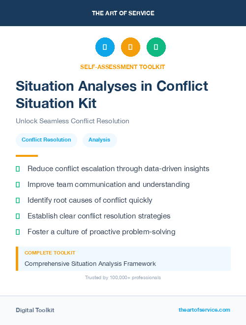 Situation Analyses in Conflict Situation Kit