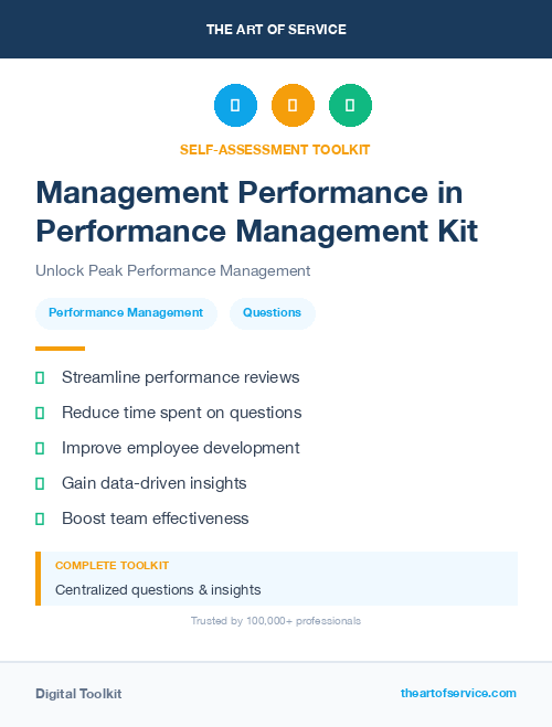 Management Performance in Performance Management Kit