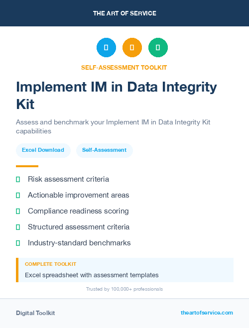 Implement IM in Data Integrity Kit