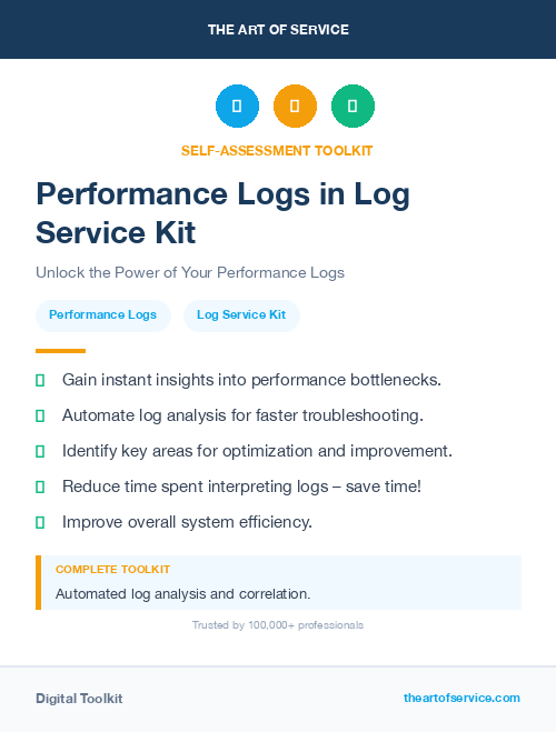 Performance Logs in Log Service Kit