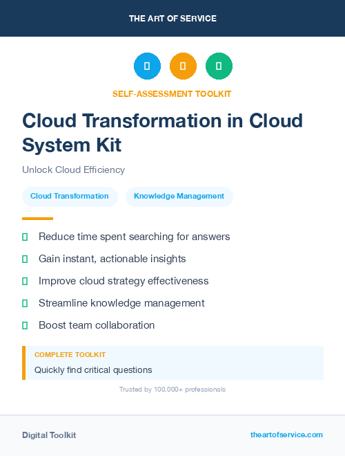 Cloud Transformation in Cloud System Kit
