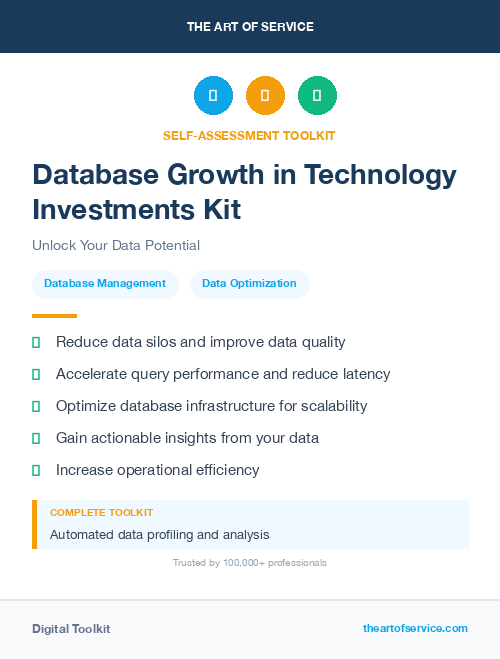 Database Growth in Technology Investments Kit
