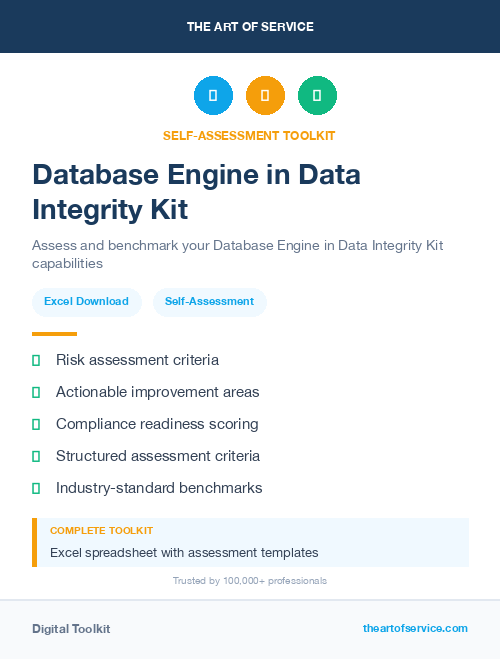 Database Engine in Data Integrity Kit