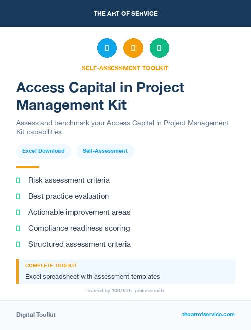 Access Capital in Project Management Kit