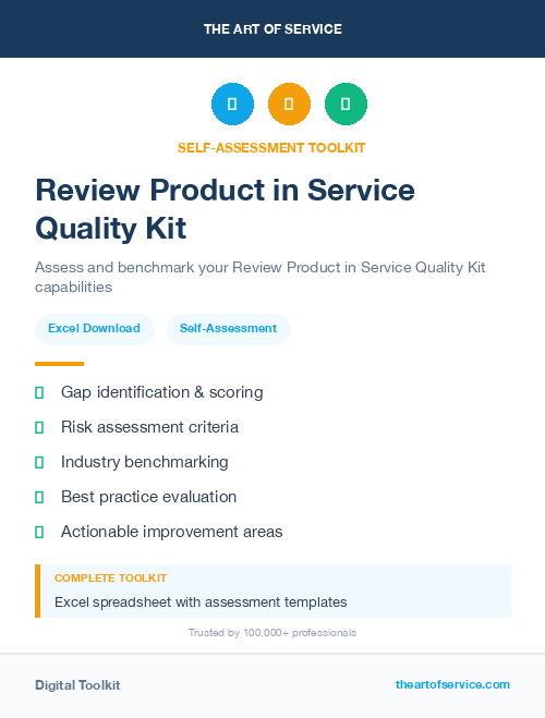 Review Product in Service Quality Kit