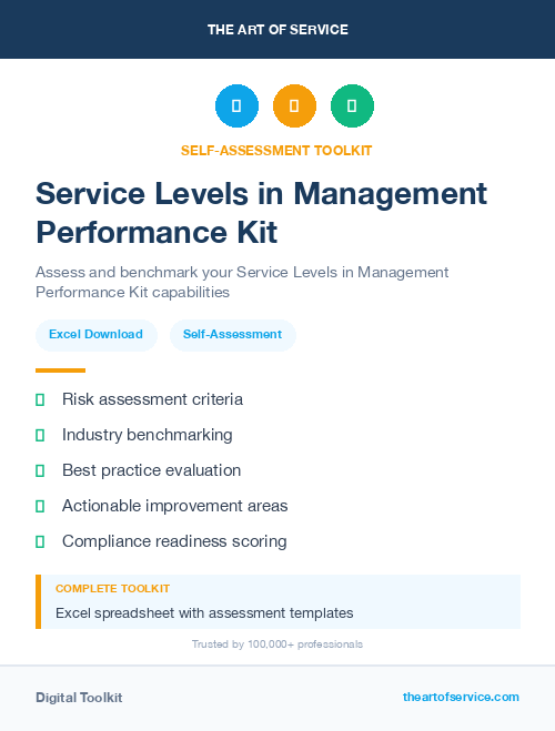 Service Levels in Management Performance Kit